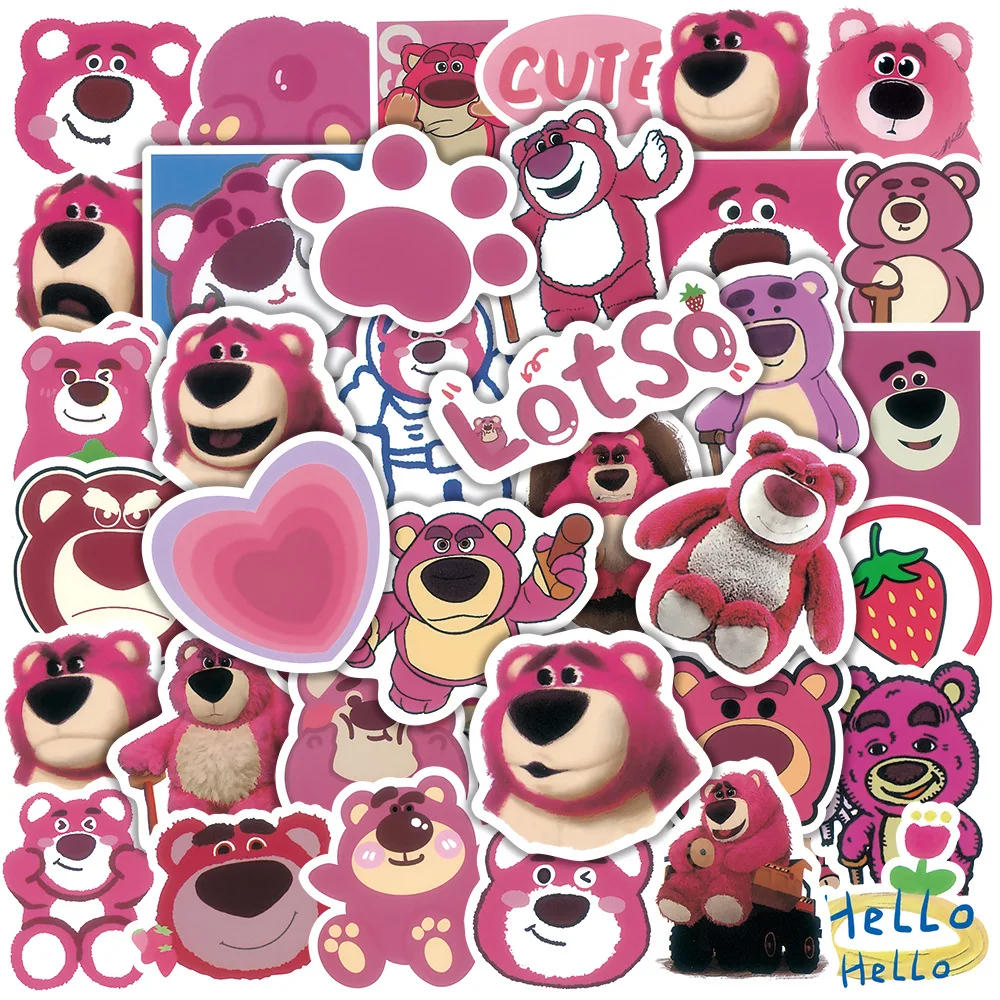 

10/50pcs Cute Toy Story Lotso Huggin Bear Cartoon Stickers Scrapbook Laptop Phone Guitar DIY Graffiti Sticker Kids Toy