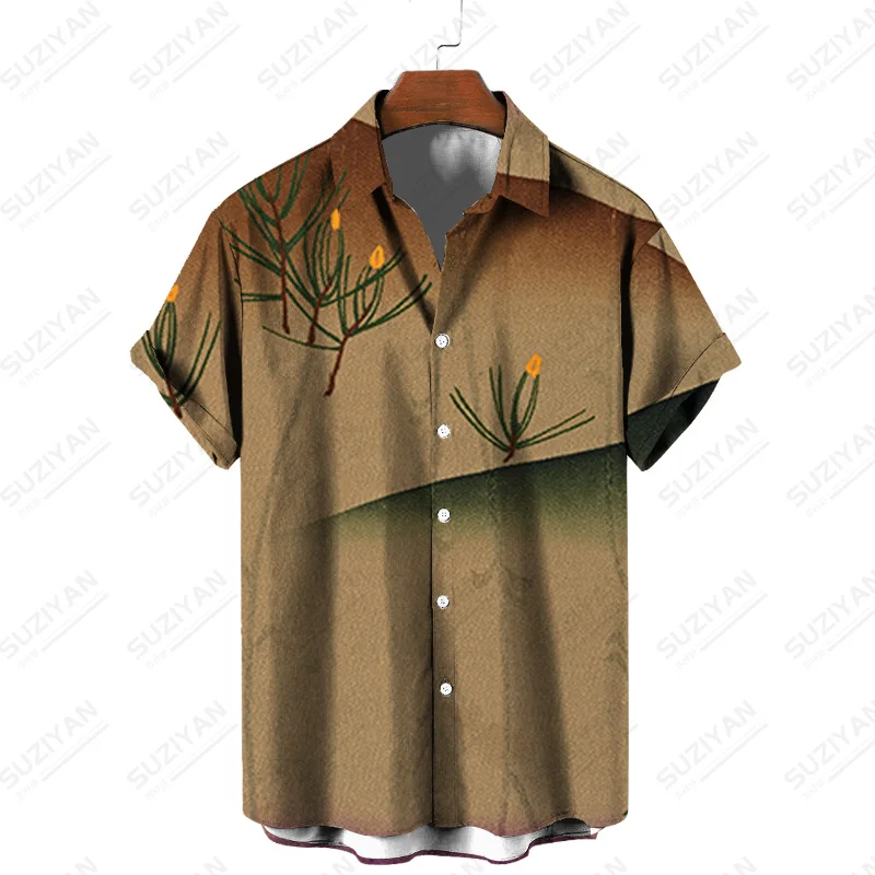 Мужская рубашка с коротким рукавом и воротником на пуговицах в британском стиле |