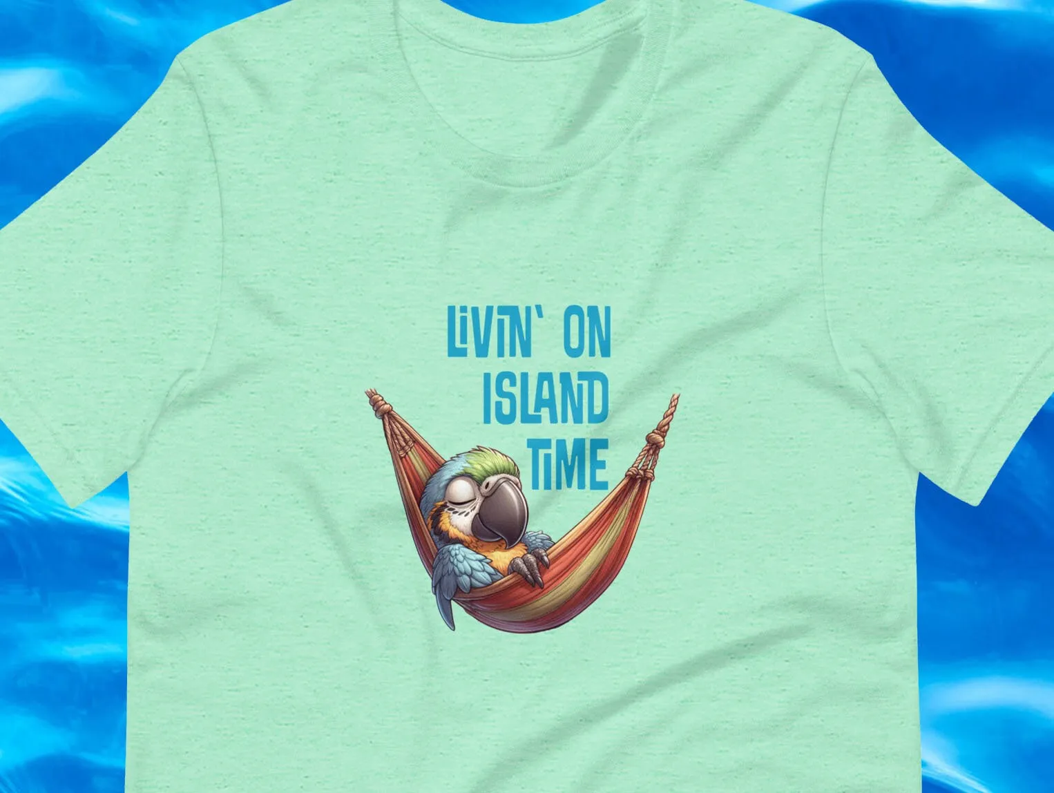 Футболка Livin' On Island Time с попугаем НоЕnName_Null