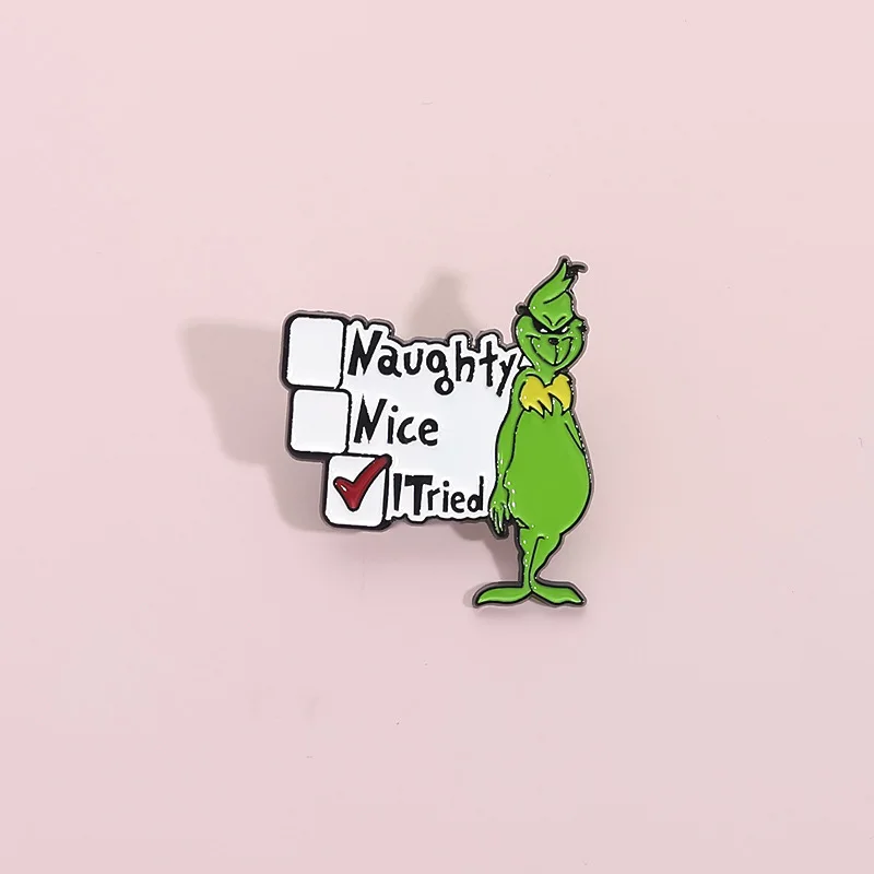 Эмалированные булавки с зеленым монстром из мультфильма на заказ озорные