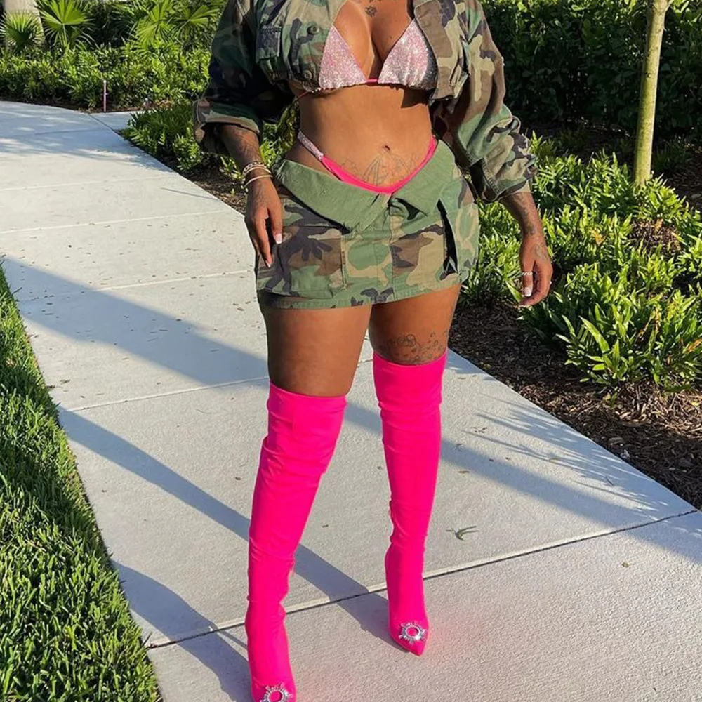 

Сексуальное женское платье с юбкой, облегающее камуфляжное платье в уличном стиле, женские летние платья для клуба