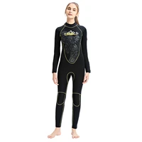 womens wetsuit 5mm neoprene fleece lined keep warm in cold water wet suit back zipper for surfing diving snorkeling