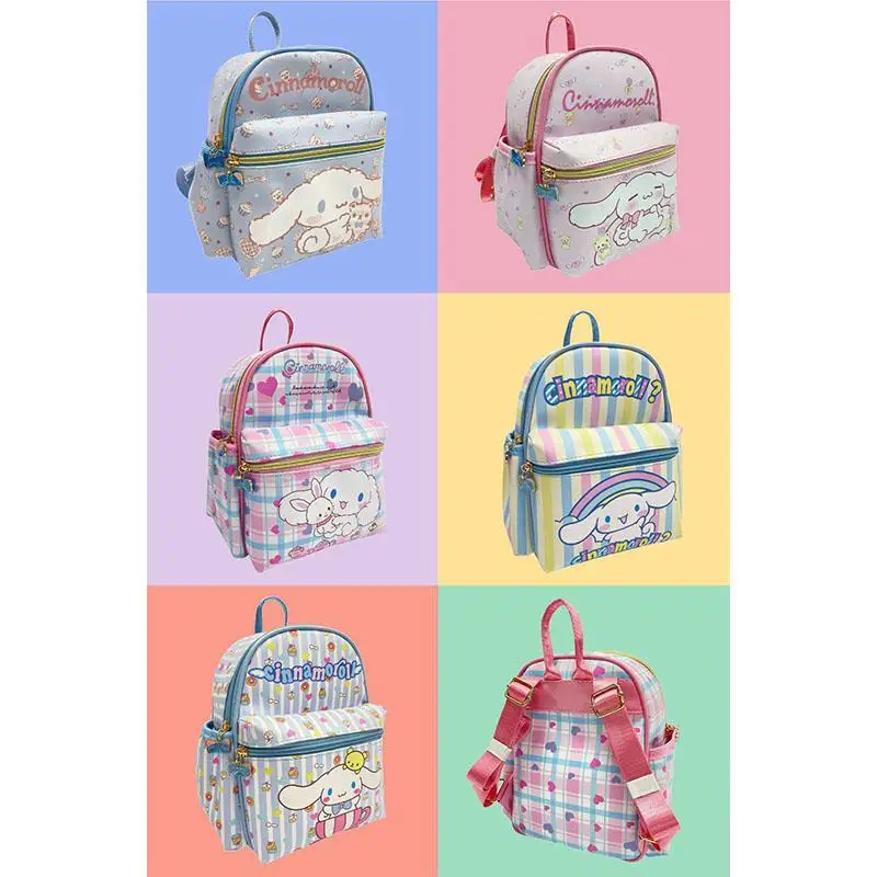 

Новинка, милый рюкзак на плечо Sanrio Cinnamoroll, школьный ранец, вместительная Студенческая милая девочка, рождественский подарок для детей