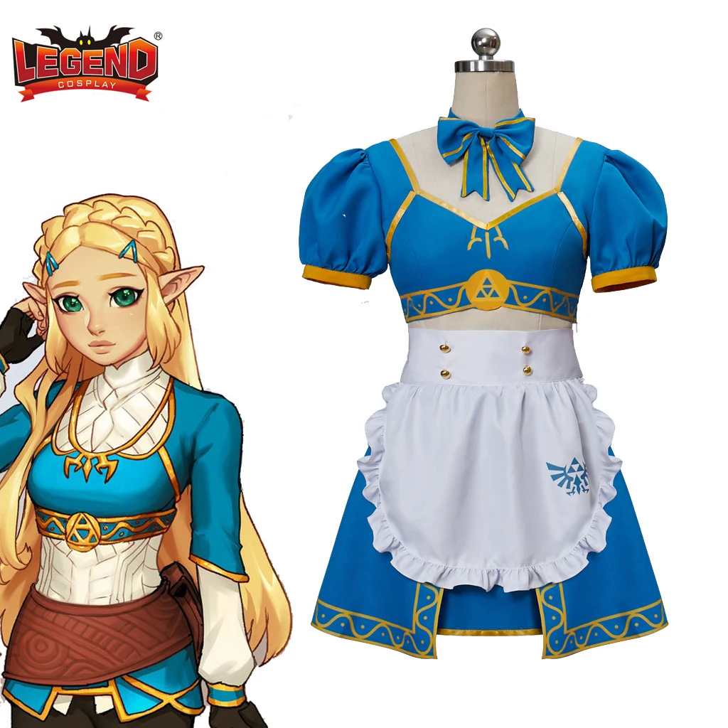 Botw косплей принцесса дыхание дикой Косплей ссылка костюм принцессы платье