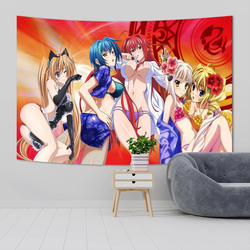 Аниме High School DxD Rias Gremory kawaii гобелен настенный тастер домашний декор для дня