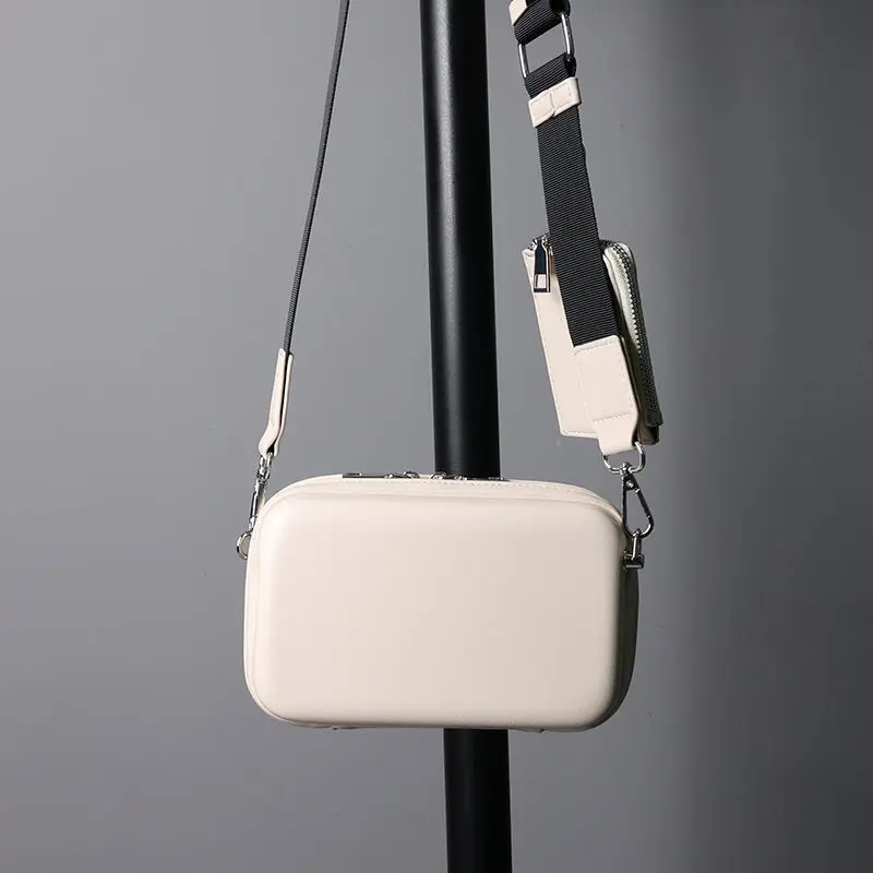 Unisex 2--IN-1 Black Fashion Japanese Small Square Bag Mini Messenger Bag Shoulder Handbag