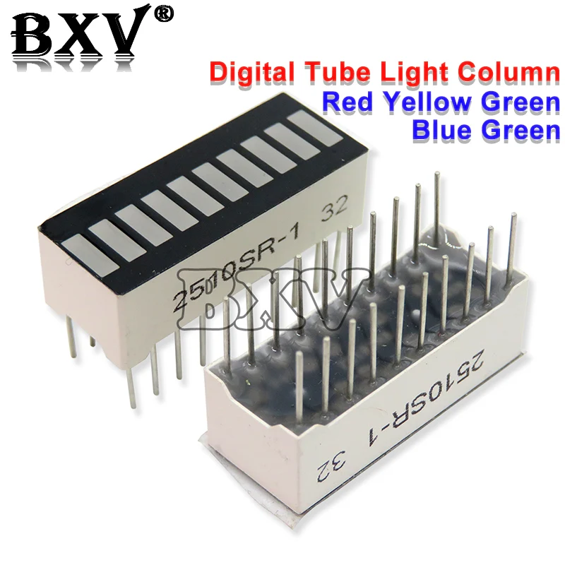 2 шт./лот 10-сегментный цифровой светодиодный гистограммный дисплей, Ультраяркий красный желтый зеленый синий