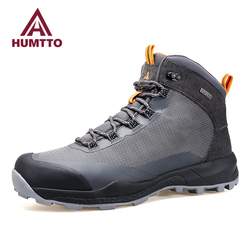 HUMTTO Winter Waterproof Shoes for Men Luxury Designer Hiking Ankle Boots Outdoor Safety Mens Sneakers Sports Trekking Trainers