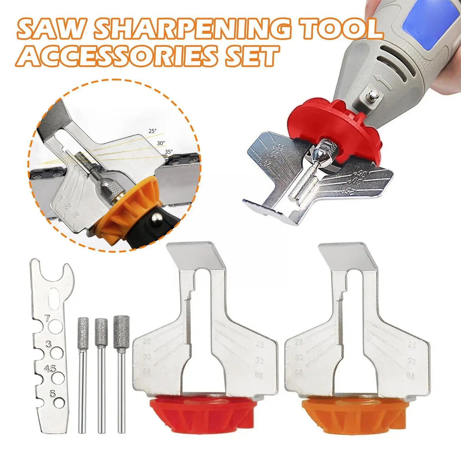 

Набор для заточки бензопилы, электрическая шлифовальная машина, аксессуары для заточки, миниатюрные цепи, мощный электрический набор для п...