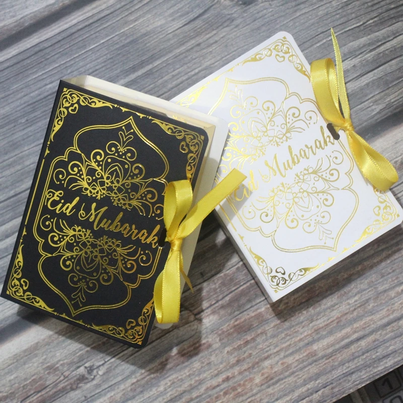 

20/10Pcs Ramadan Gift Boxes Quran Book Shape Design Candy Cookies Packaging Box for Eid Mubarak Islamic Muslim Decor 13 cm