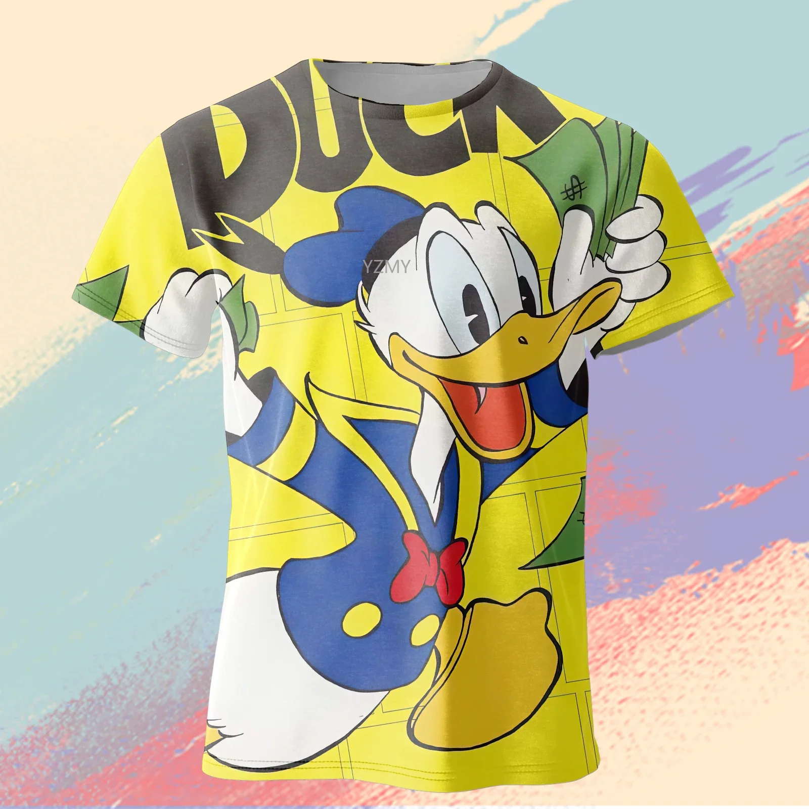 Быстросохнущая дышащая повседневная футболка детская летняя с 3D принтом Дональд