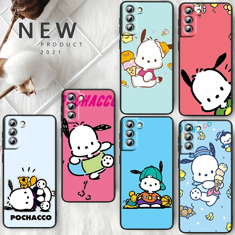 

Pochacco Art Cartoon Dog Phone Case For Samsung Galaxy S23 S22 S21 S20 FE Ultra Pro Lite S10 5G S10E S9 Plus Black Cover
