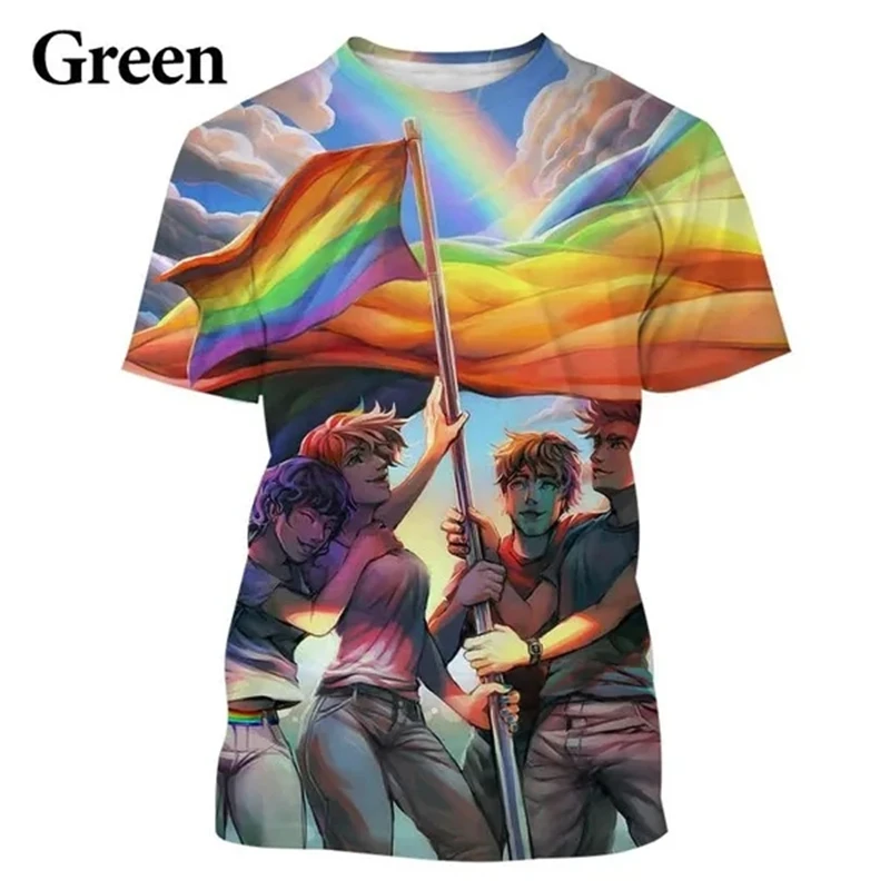 

Рубашка Для лесбийских женщин, Повседневная футболка с 3D принтом, топы с коротким рукавом и круглым вырезом, футболки, спортивная рубашка, Мужская Уличная одежда, мешковатая дышащая футболка