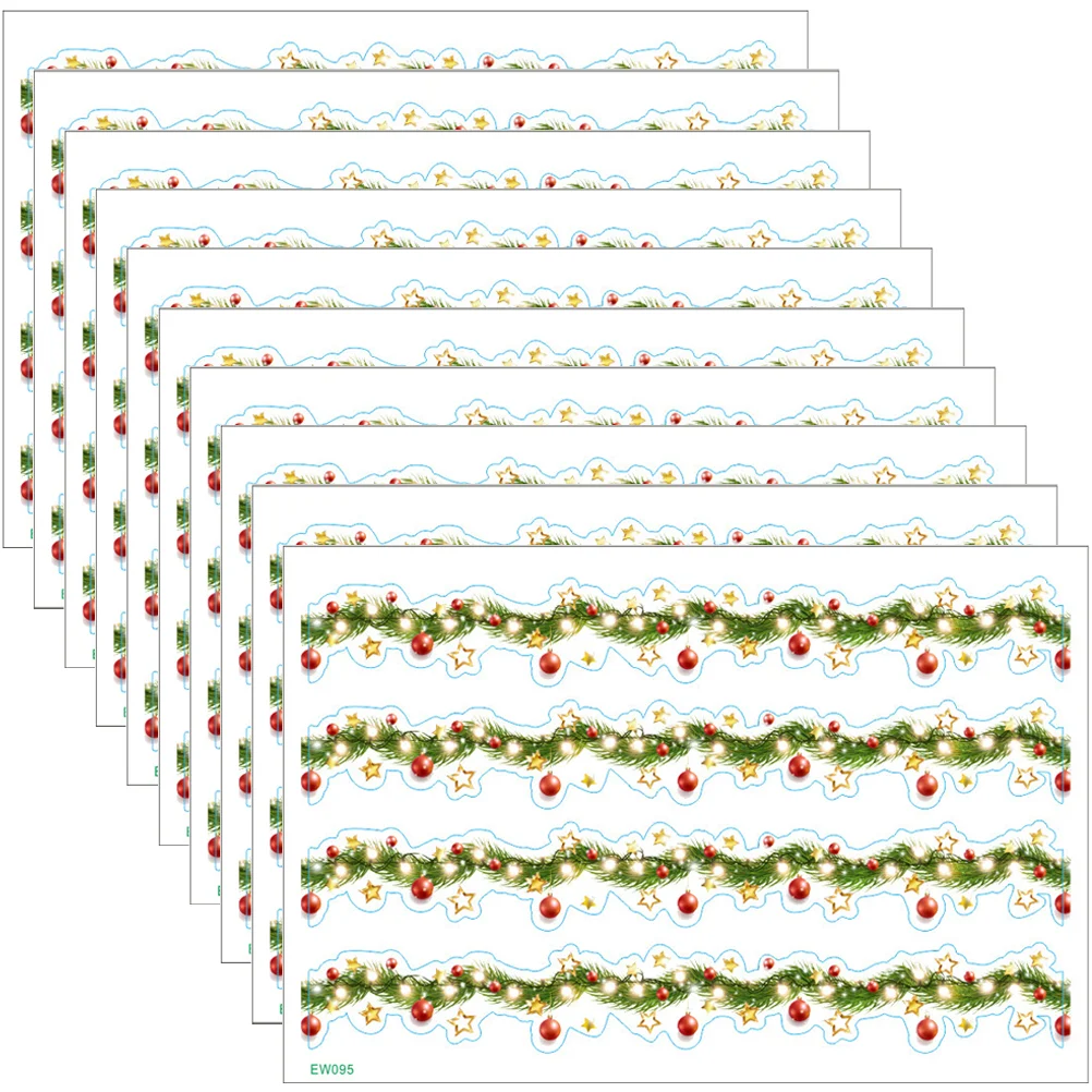 

Border Christmas Trim Bulletin Board Wall Stickers Xmas Decals Sticker Wallpaper Window Seasonal Paper Winter Classroom