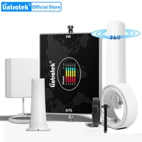 lintratek 5 band cellular amplifier b28 b5 b2 b4 b7 70db signal repeater 4g cell booster lte omni antenna 360%c2%b0 13m white cable