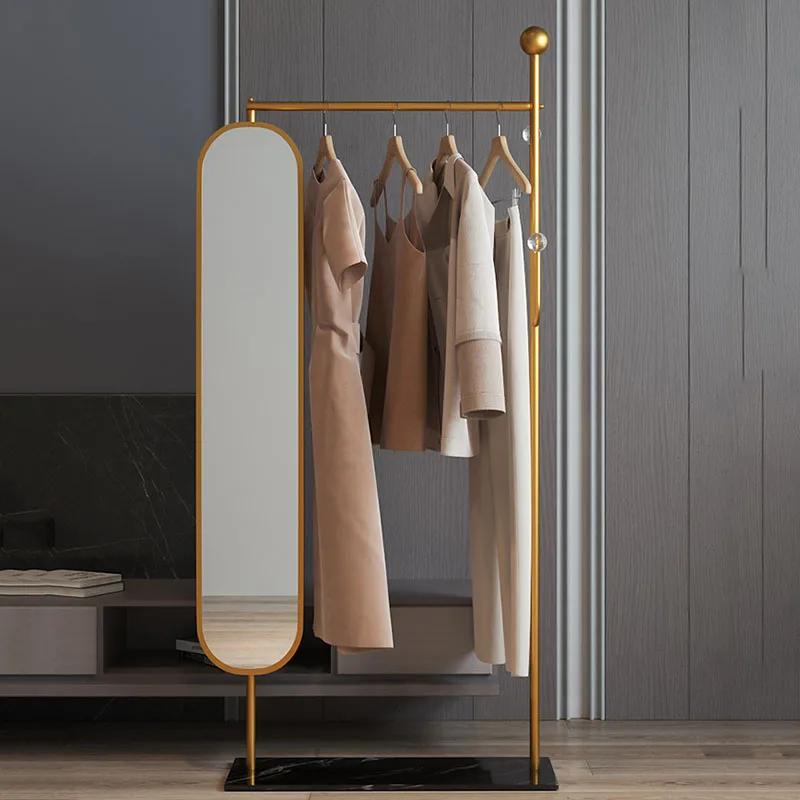 

Modern Standing Coat Bages Rack Floor Wearing Clothes Storage Hangers Golden Living Room Porte Manteau Bedroom Furniture