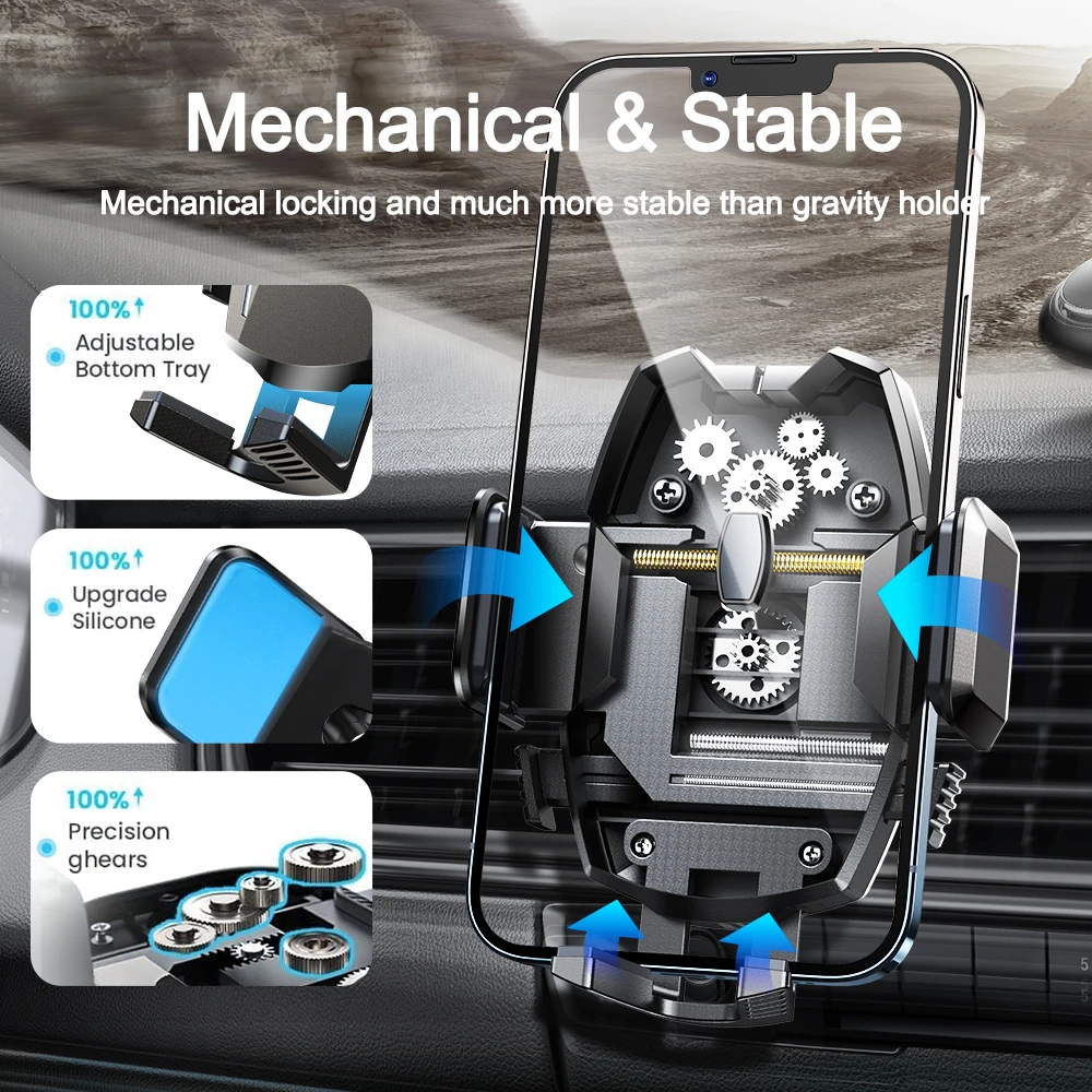 joyroom universal car phone holder in car for air vent mount 360° rotation stable 4 7 6 8 inch phone stand for iphone samsung free global shippi