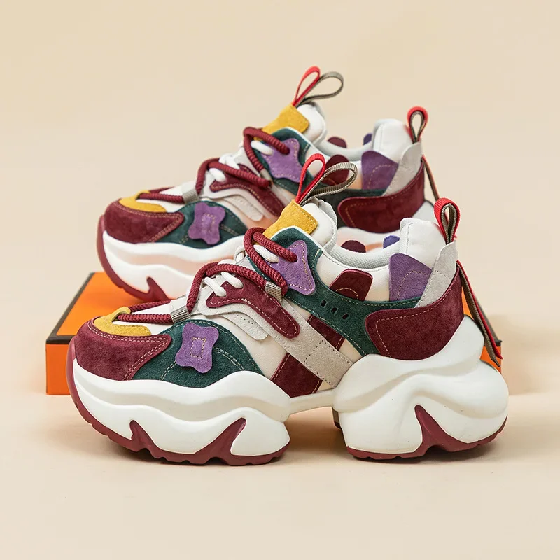 Женская кожаная обувь CLAIAMI новая повседневная спортивная женская на толстой