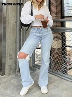 new summer womens jeans streetwear boyfriend jean women jeans y2k pants high waist mom ripped jeans stright trousers