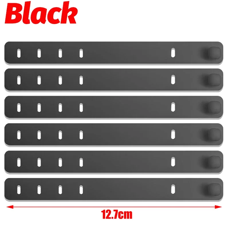 Adjustable Silicone Cable Tie Reusable Wire Organizer Cord Ties for Bundling Chargers Data Line Cable Home Office Storage Supply