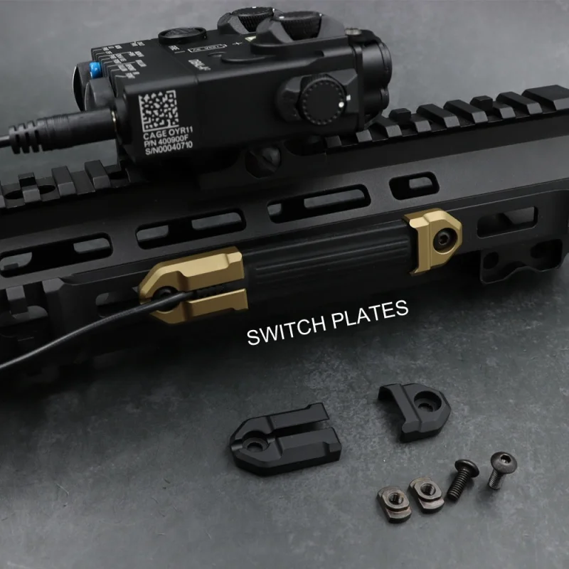

Metal Tactical Remote Tape Switch Plates Pressure Switch Guide Slot Mount Plate M-LOK Keymod for M600 M300 DBAL