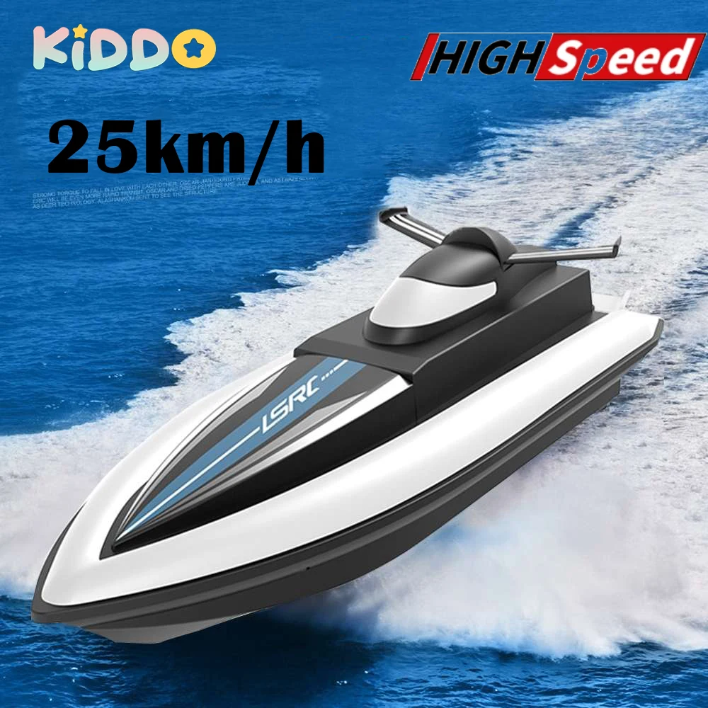 

25km/h RC Boat 2.4GHz High Speed 4CH Remote Rechargeable Control Racing Ship Water Speed Boat Children Model Gift Child Toys