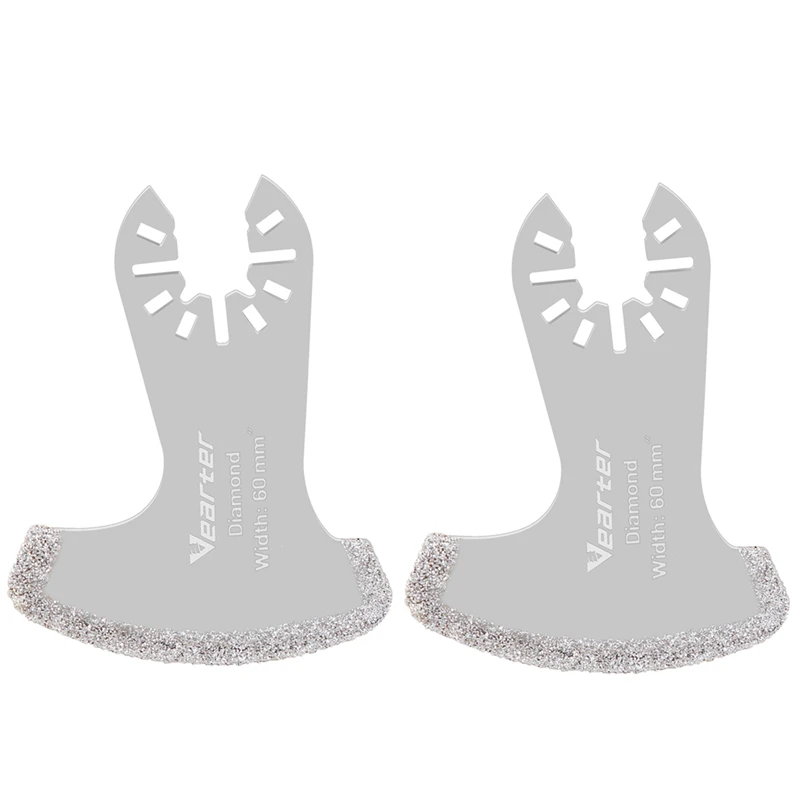 Vearter 2 шт. гальванизированные алмазные сегментные качели, многофункциональный инструмент, колеблющееся лезвие, раствор, режущие пилы, лезвия для точного удаления раствора