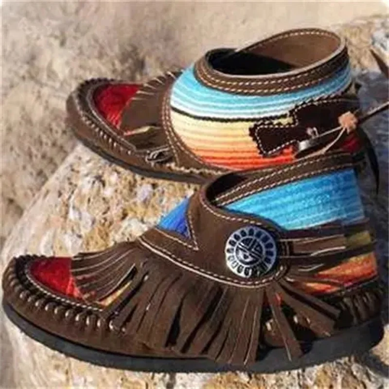 

Women's Shoes In Spring And Autumn Are Comfortable Breathable And Versatile Women's Shoes With National Style Flat Bottom