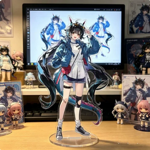 Фото Акриловая фигурка-подставка Anime Arknights: Endfield Perlica Chen Qianyu, коллекционная модель, декор для рабочего стола, подарки XYZ №4