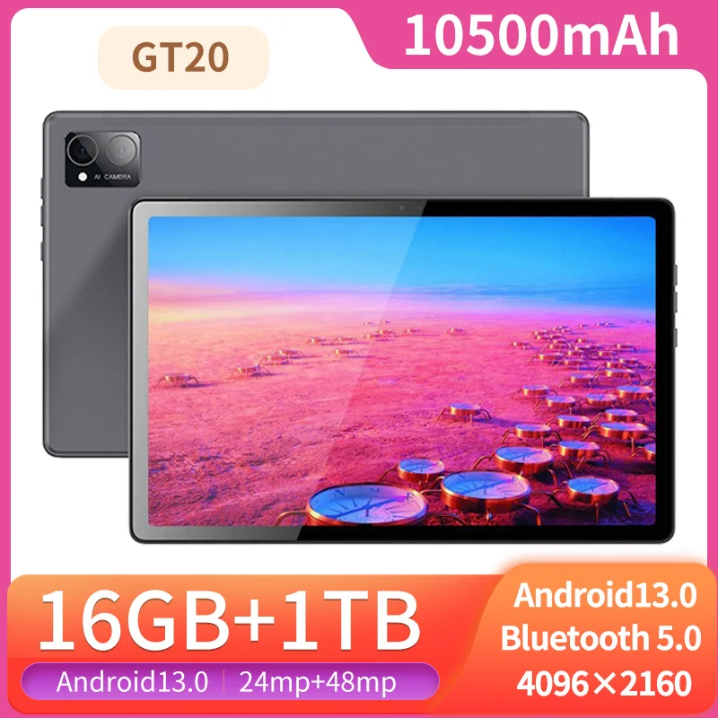 

2023 New Arrival 10.5 Inch Tablet Android 13 Google Play Dual 5G Network GPS Bluetooth WiFi Tablets 16GB RAM 1TB ROM