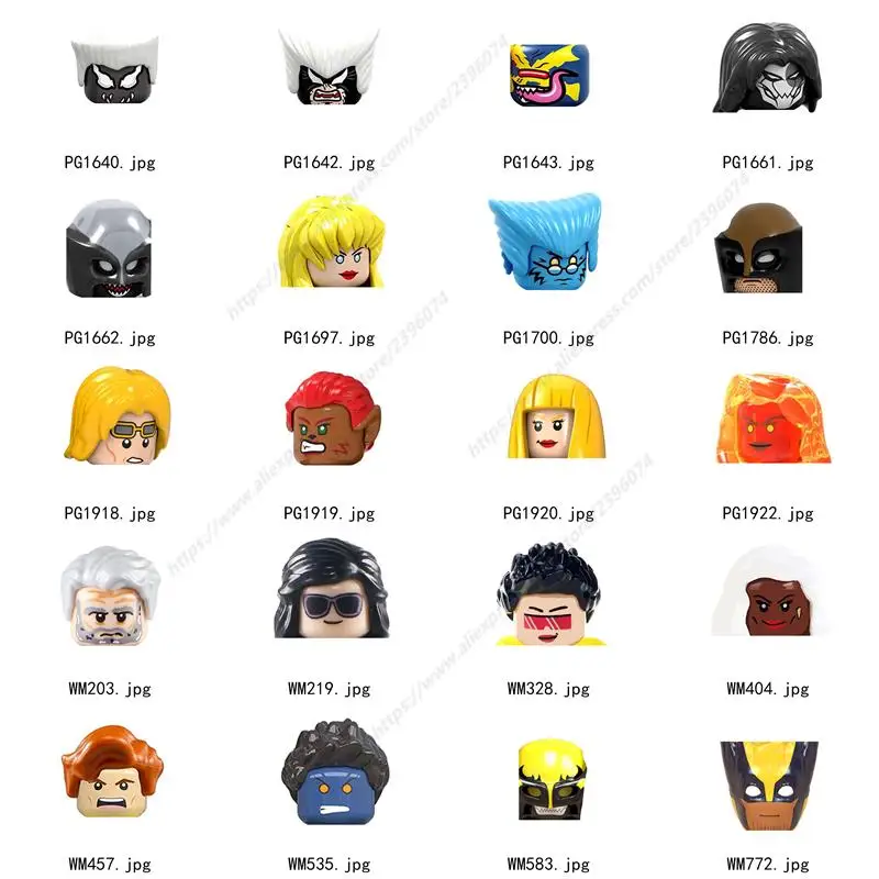 

1PCS Single Figures Head accessories Building Blocks toy children Series-025