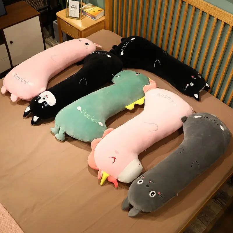 

Cartoon lovely Side Sleep Animal Body Pillow Decorative Child Girlfriend Schoolmate Birthday Gifts Cute Plush Long Throw Pillow