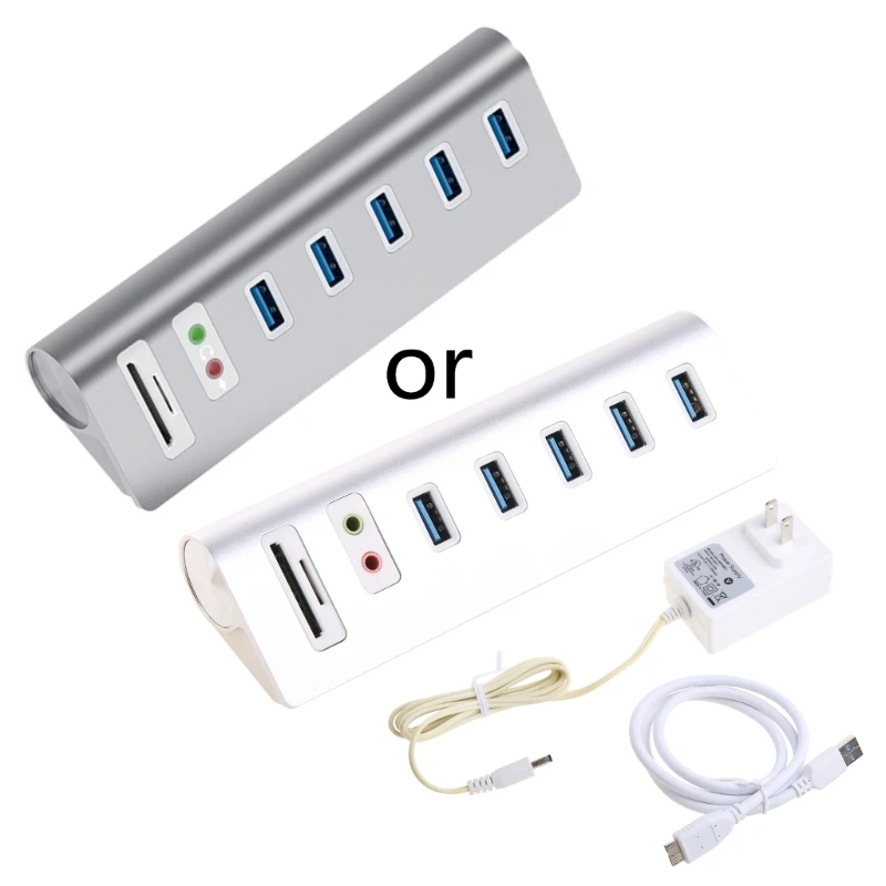

Док-станция с 5 USB-портами и адаптером питания