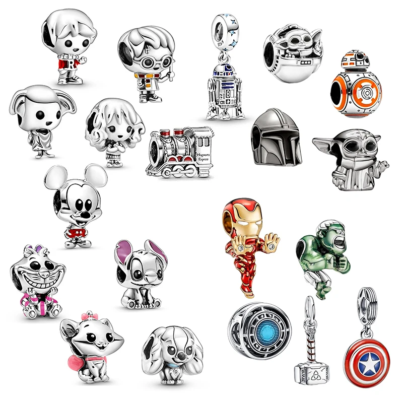 

Шарм ли plata из серебра 925 пробы, Шарм-бусина с волшебным питомцем времен альянсов, для оригинальных женских браслетов и браслетов pandora, ювелир...