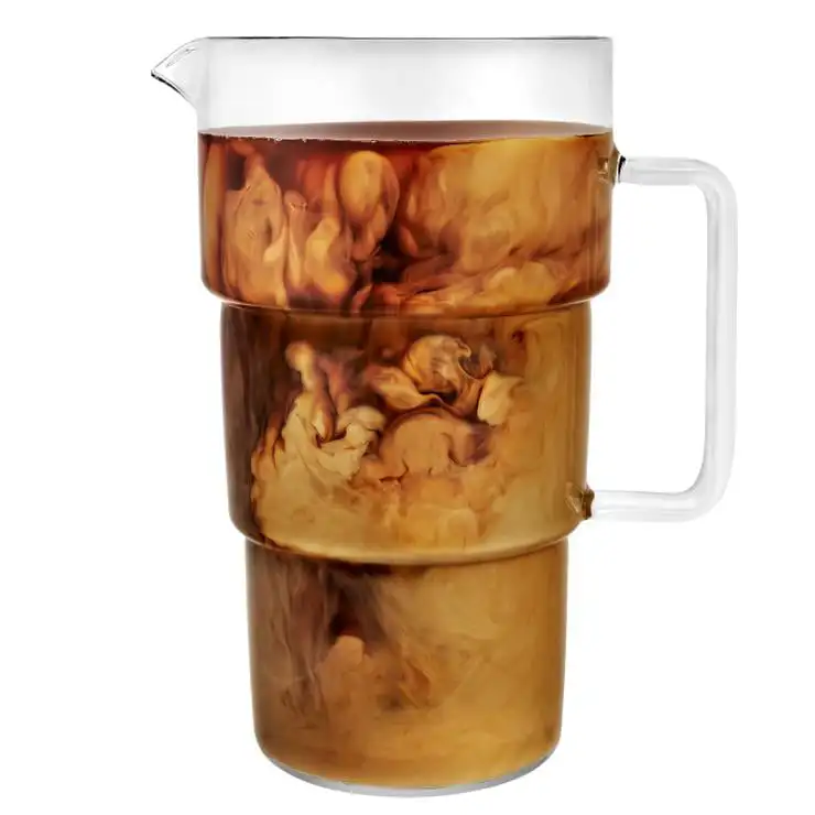 

Palo Tiered Glass Serving Pitcher 63 oz Large Glass Water Pitcher with Handle