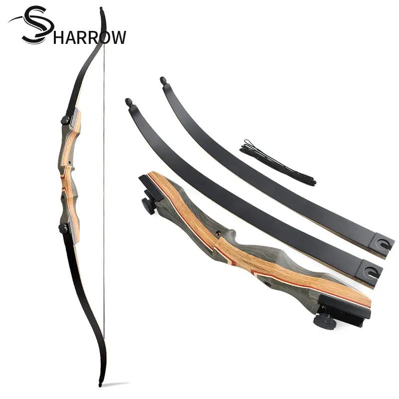 

62inch Archery Recurve Bow 30-50lbs Takedown Wooden Riser Bamboo Core Limbs Outdoor Shooting American Hunting Recurve Bow
