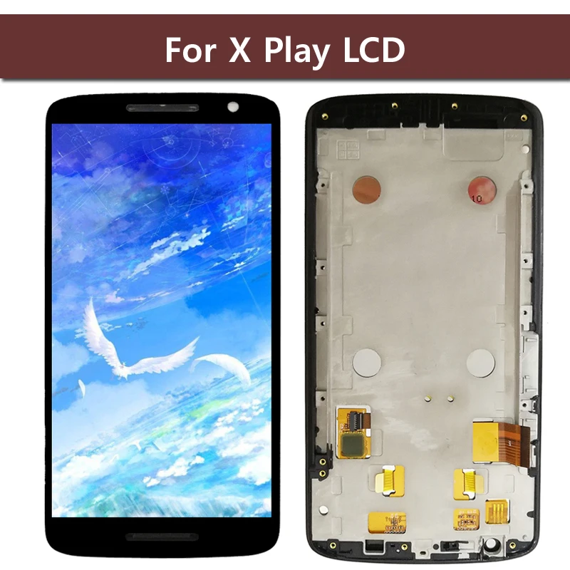 Для Motorola MOTO X play x3 xt1561 XT1562 XT1563 ЖК-дигитайзер в сборе с рамкой Бесплатный ЖК-дисплей
