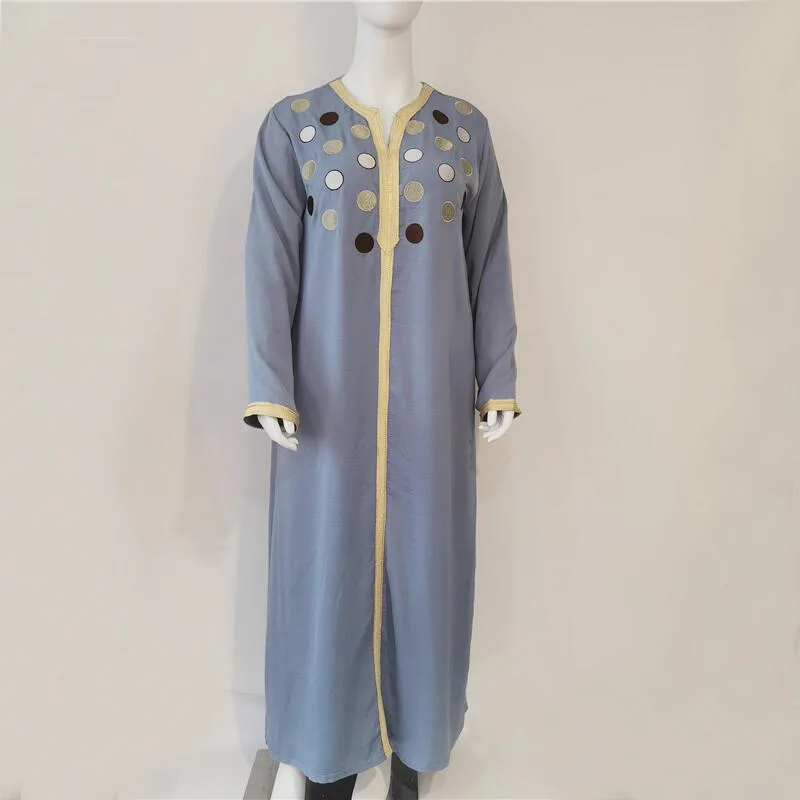 Wepbel Muslim Abaya Dress Islamic Clothing Women Spring Leisure Dress Long Loose Waist Cardigan Middle East Robe Muslim Dress