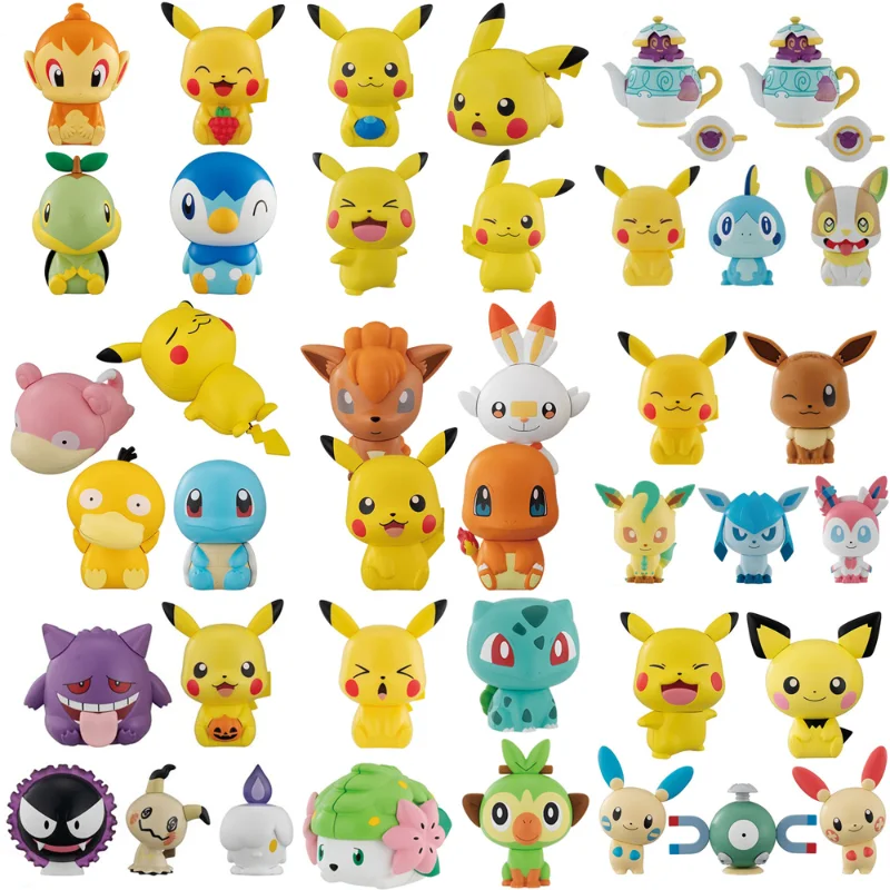 

Экшн-фигурки BANDAI Pokemon Gashapon Gengar Pikachu Psyduck, модель, подлинные фигурки аниме, коллекция, хобби, подарки, игрушки