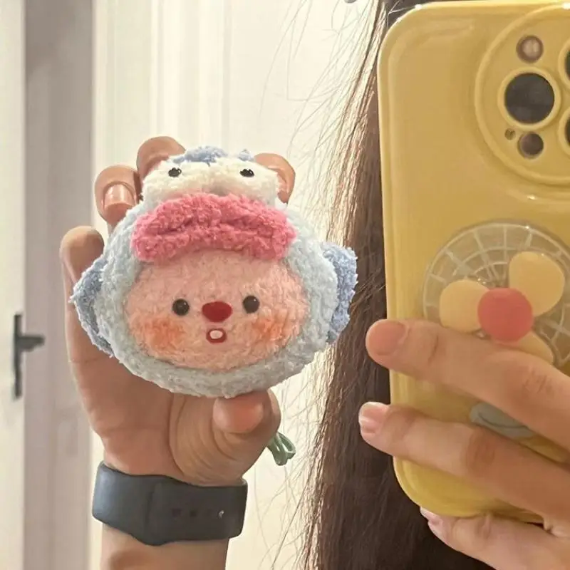 

10CM Kawaii Loopy Anime Plush Thread Crochet COS Kirby Tuan Woven DIY Material Bag Handmade Cute Beaver Pendant Keychain Gift