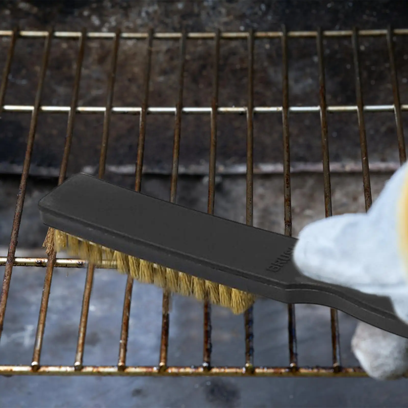 

Brass Brush Wire Scratch Brush Plastic Handle Multipurpose 15x6 Row for Removes Lint Cleaning Metal Surface Kitchen BBQ