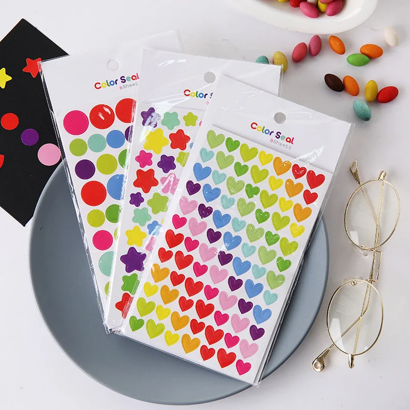 

6 sheets/set Cute Planner Notebook Journaling Stickers Scrapbooking Decorative Stationery Sticker