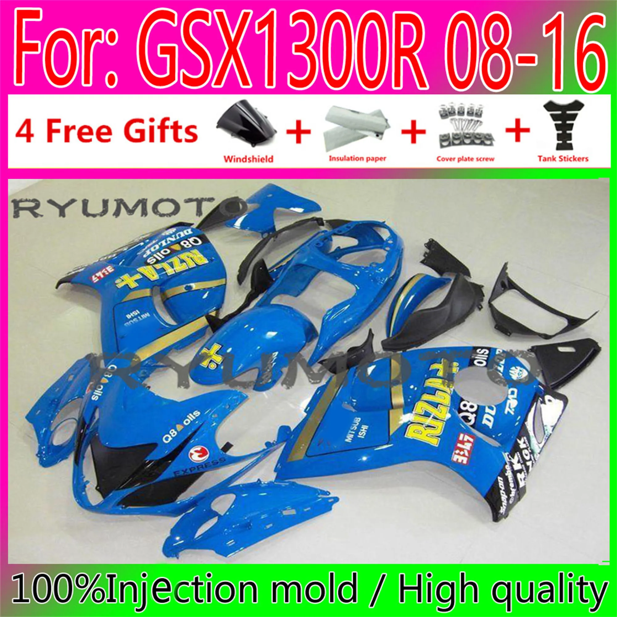 

Motorcycle HAYABUSA Fairings Tank Cover for Suzuki GSXR1300 08 09 10 Bodywork GSX1300R GSXR 1300 2008 2016 ABS Fairing