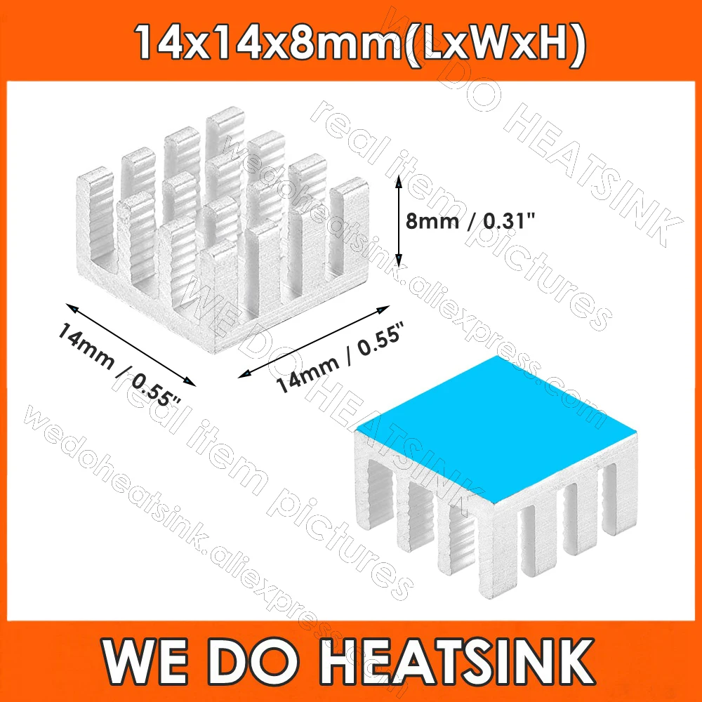 Fin For Cooling Mosfet Vram Regulators Vrm Stepper Driver With Thermal Tapes Pad