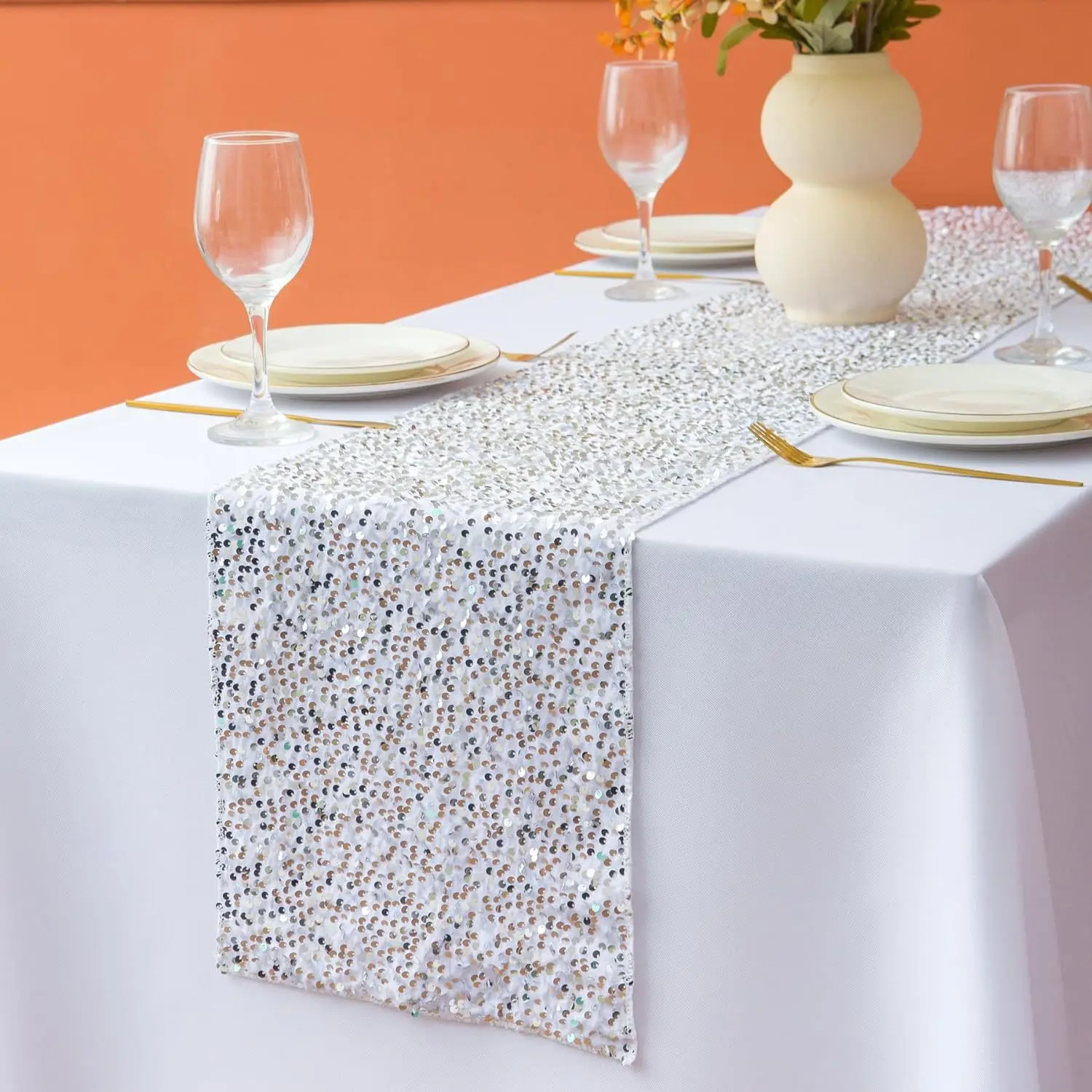 Рождественская блестящая скатерть 30x180 см красная/селая обеденный стол свадьба