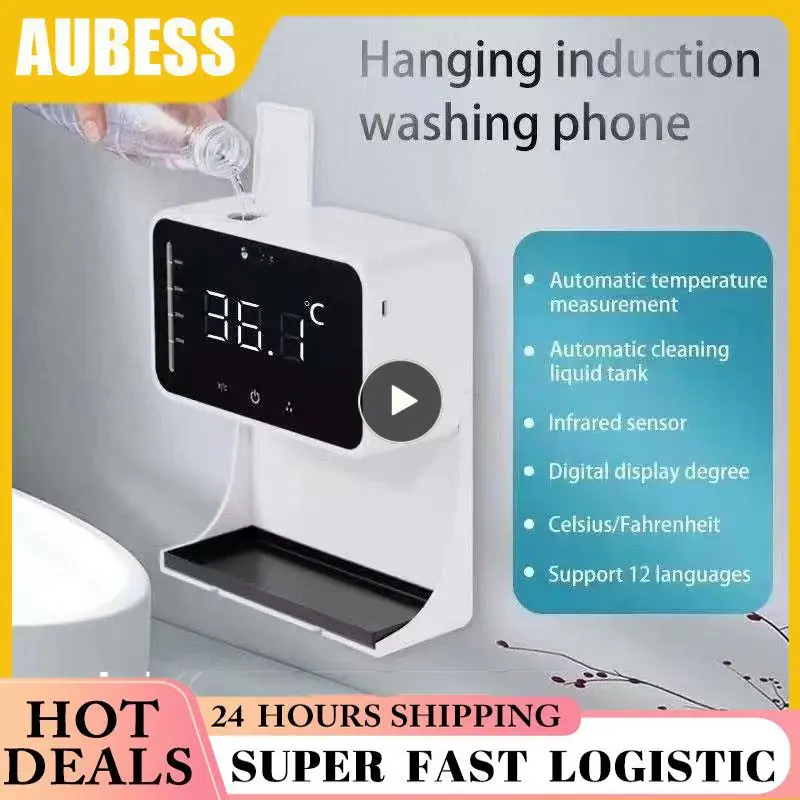 

2/3/5PCS Automatic Infrared Sensor Thermometer Washing Hands Free Hand Sanitizer All-in-one Measuring Machine Soap Gel Dispenzer