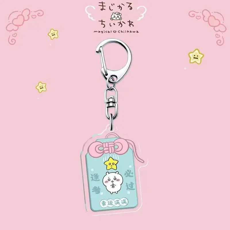 Фото Коллекция акриловых брелоков Kawaii Usagi Hachiware Chiikawa Lucky Omamori: подвески для сумок и рюкзаков, подарочные украшения и аксессуары №5