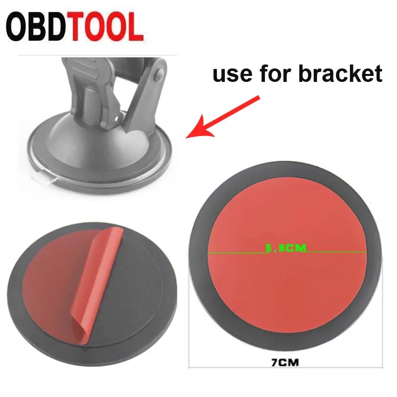 

7 см наклейка из АБС-пластика, круглая основа для фиксации навигации, автомобильный GPS DV присоска, большая накладка, авто приборная панель, DVR, держатель наклейки для телефона, диск