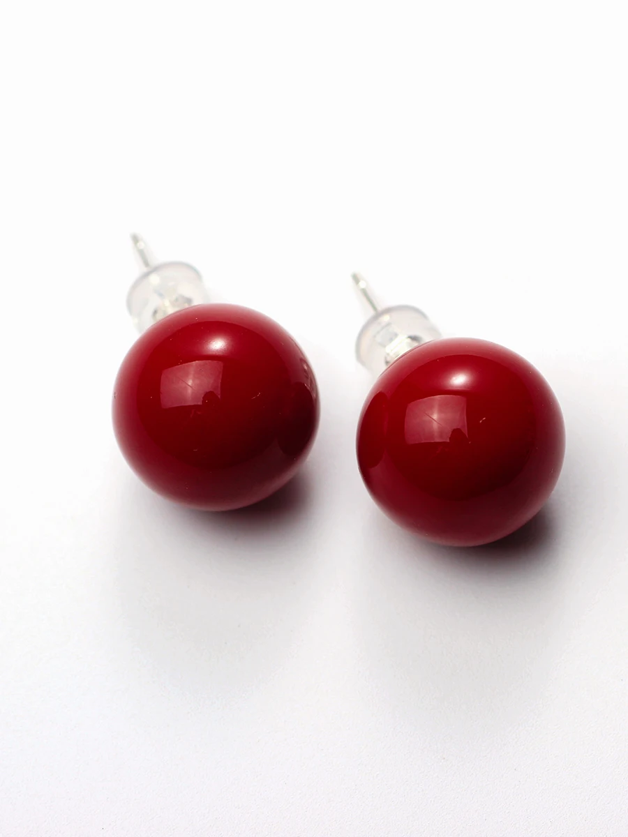 925 серебряных игл французские серьги в стиле ретро винно-красные национальные