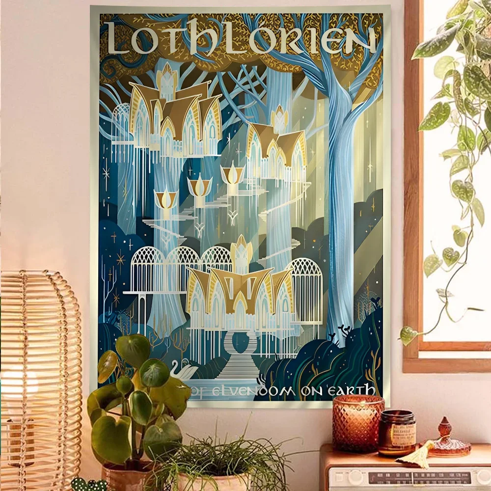 Винтажный Фильм Замок Мордора Лорд Волшебное Кольцо Художественный Постер